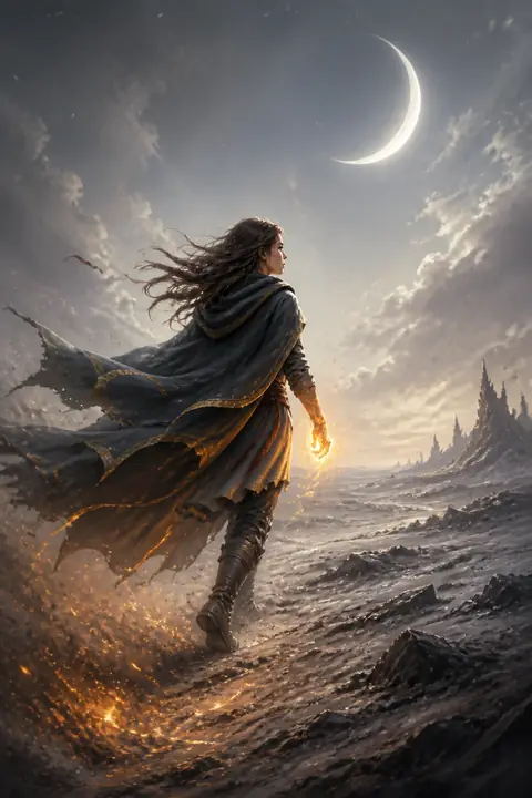 Couverture de Cendrelune, roman de dark fantasy de Denis Moulin